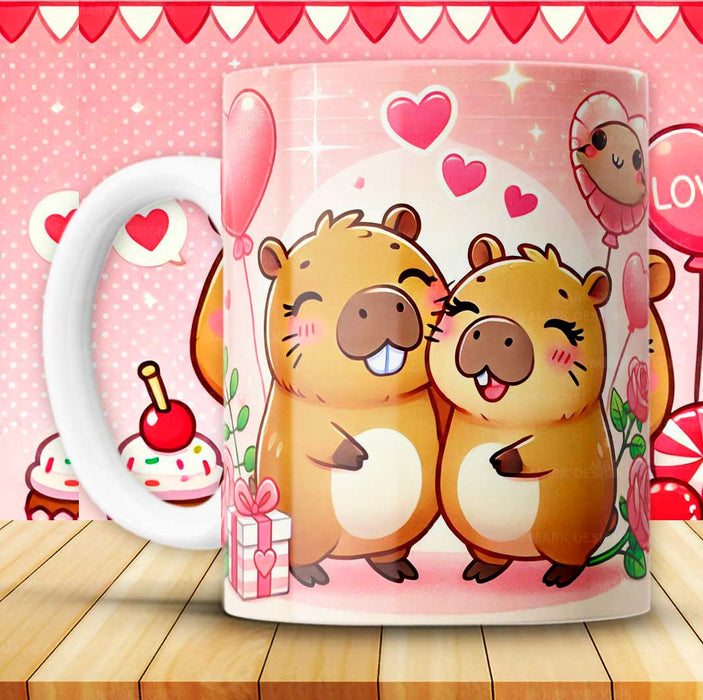 Mug San Valentin Capibara 11 Oz Ref. 49 x 1 Unidad