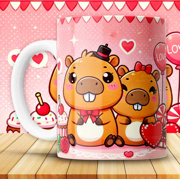 Mug San Valentin Capibara 11 Oz Ref. 44 x 1 Unidad