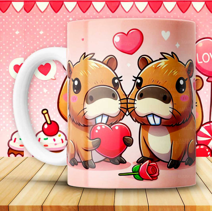 Mug San Valentin Capibara 11 Oz Ref. 46 x 1 Unidad