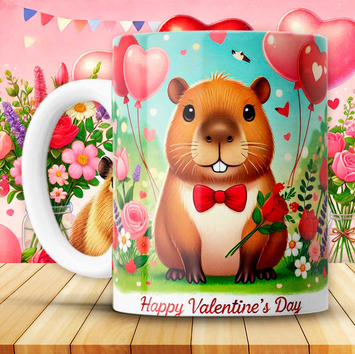 Mug San Valentin Capibara 11 Oz Ref. 25 x 1 Unidad