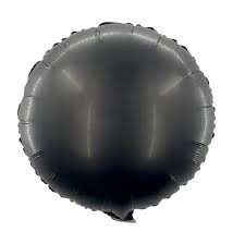 Globo Metalizado Redondo Negro 18" Festella