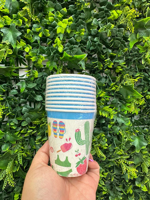 Vaso 9 Oz Fiesta Mexicana Tropical  X 10 Unidades
