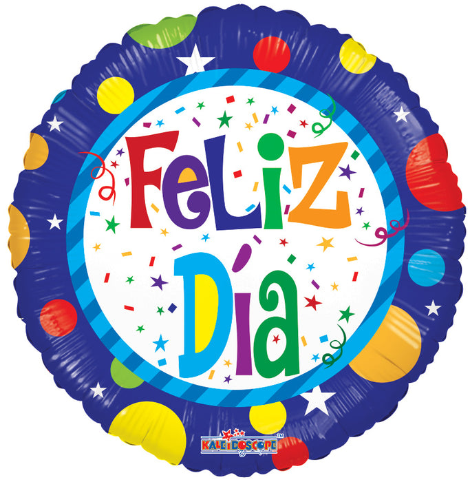 Globo Metalizado Feliz dia 18" Ref. 5