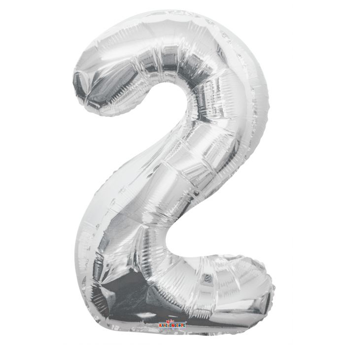 Globo Metalizado # 2 Plateado 32" Sempertex