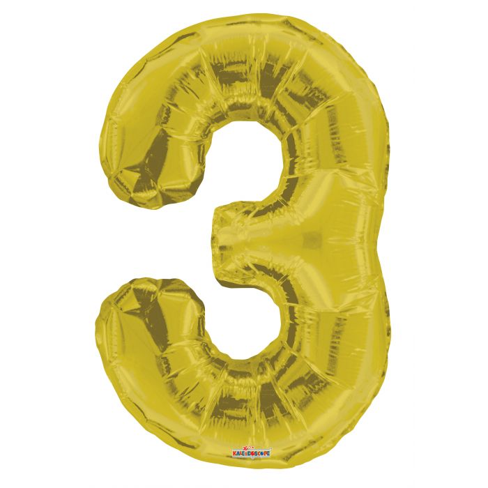 Globo Metalizado # 3 Dorado Mate  32" Sempertex