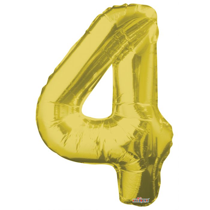 Globo Metalizado # 4 Dorado Mate  32" Sempertex