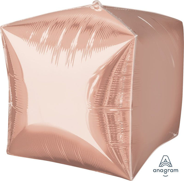 Globo Metalizado Cubez 15" Dorado Rosa Anagram