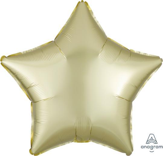 Globo Foil Satin Luxe 18" Star Pastel Yellow  Anagram