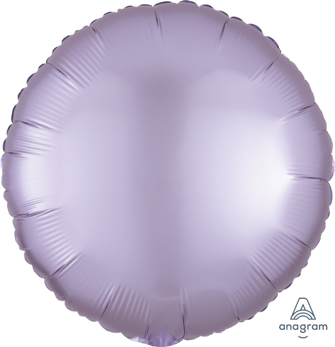 Globo Foil Satin Luxe 18" Round Pastel Lilac Anagram