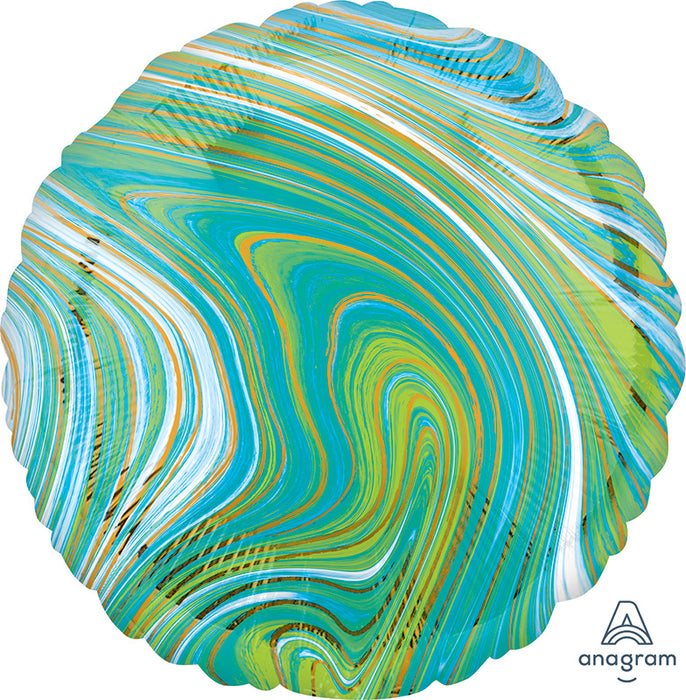 Globo Marblez Round 18"� Azul Verde