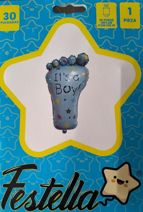 Globo Metalizado piesito ist a Boy 30 pulgadas marca Festella