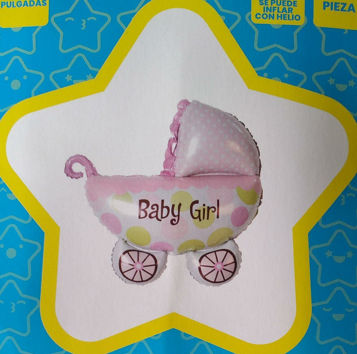 Globo Metalizado coche Baby Girl 31 pulgadas marca Festella
