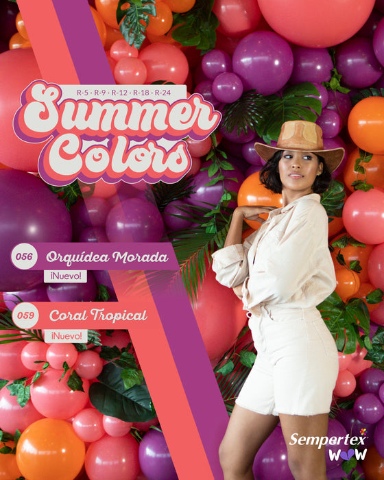 Globo Coral Tropical Fashion R12 x 50 Unidades Sempertex
