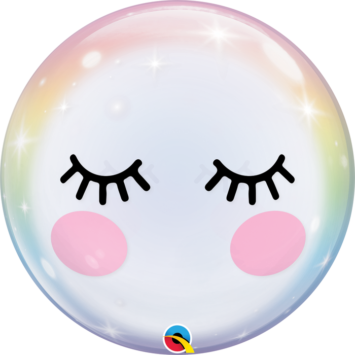 Globo Burbuja Qualatex pestañas 22" Ref. 16