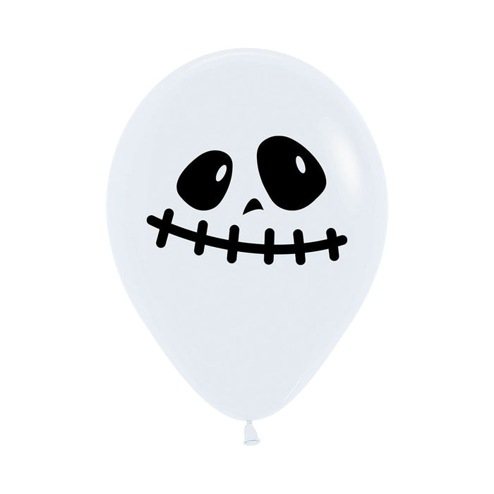 Globos Fashion Impreso Fantasmas Surtido Blanco y Negro R12 x 12 Unidades Sempertex