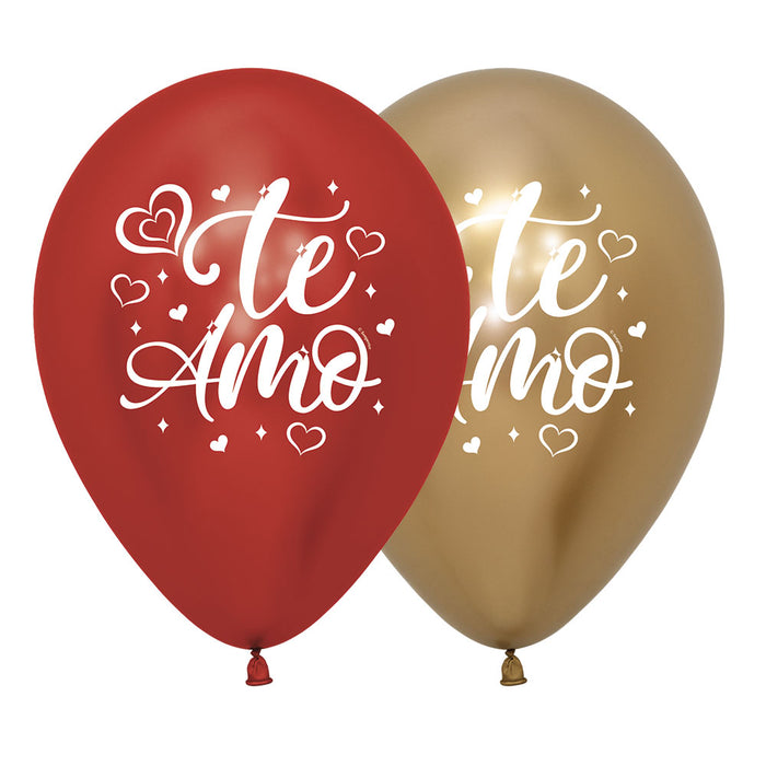 Globo Reflex Te Amo Brillante R12 x 50 Unidades