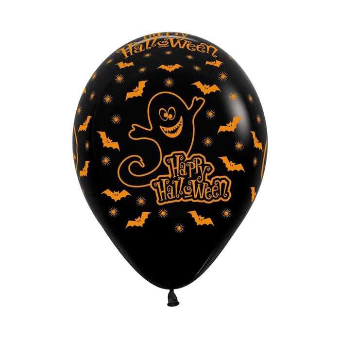 Globo Hallowen Noche Surtido Negro Naranja Impreso Halloween R12 x 50