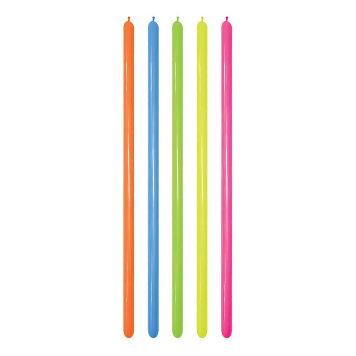 Globo Surtido Neon Tubito 260 X 50 Unidades Sempertex