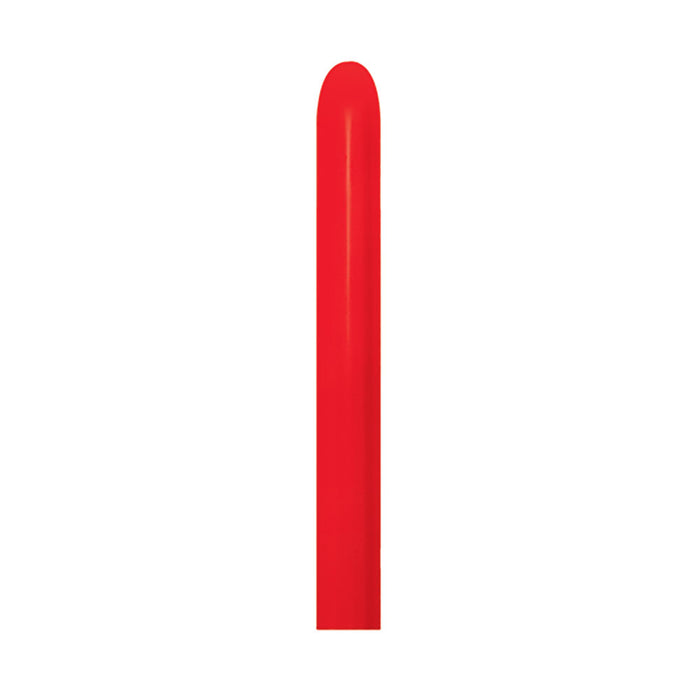 Globo Rojo Fashion Tubito 260 x 20 Unidades Sempertex