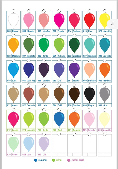 Carta De Color Globos Sempertex Actualizada 2025