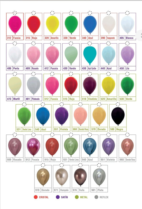 Carta De Color Globos Sempertex Actualizada 2025