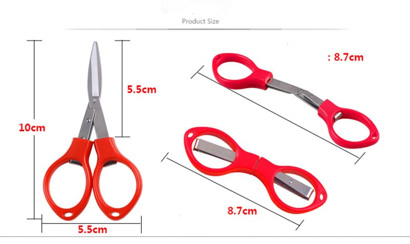 Tijeras Retractil Rojo x 1