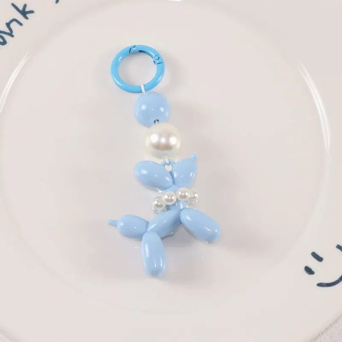 Llavero Balloon Dog Azul Perlas x 1