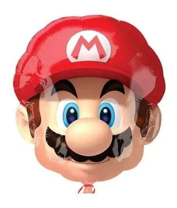 Globo Metalizado Cara de Super Mario Bros 20"