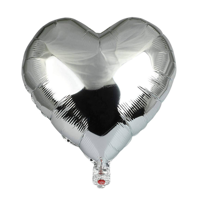 Globo Metalizado Corazón 18" Plateado Festella