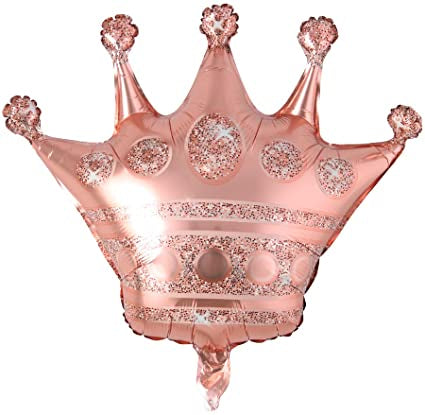 Globo Metalizado Corona Dorado Rosa 14" Festella